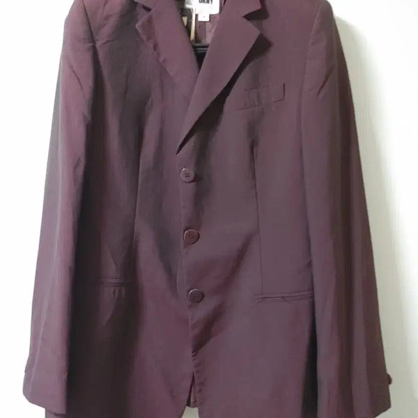 [BUNJANG] DKNY Burgundy Wool Blend Women's Blazer Jacket Size 6 / DKNY 와인색 여성 가을 자켓 사이즈 6
