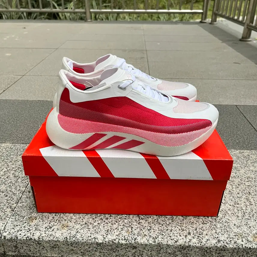 [BUNJANG] Adidas Hyperboost Edge Cloud White Pure Ruby 270mm / 아디다스 하이퍼부스트 엣지 클라우드 화이트 퓨어 루비 270MM