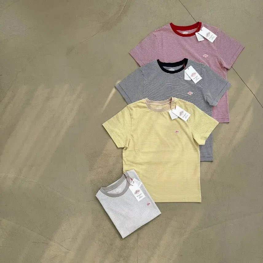 [BUNJANG] DANTON Striped Short-Sleeve T-Shirt / 단톤 스트라이프 반팔티