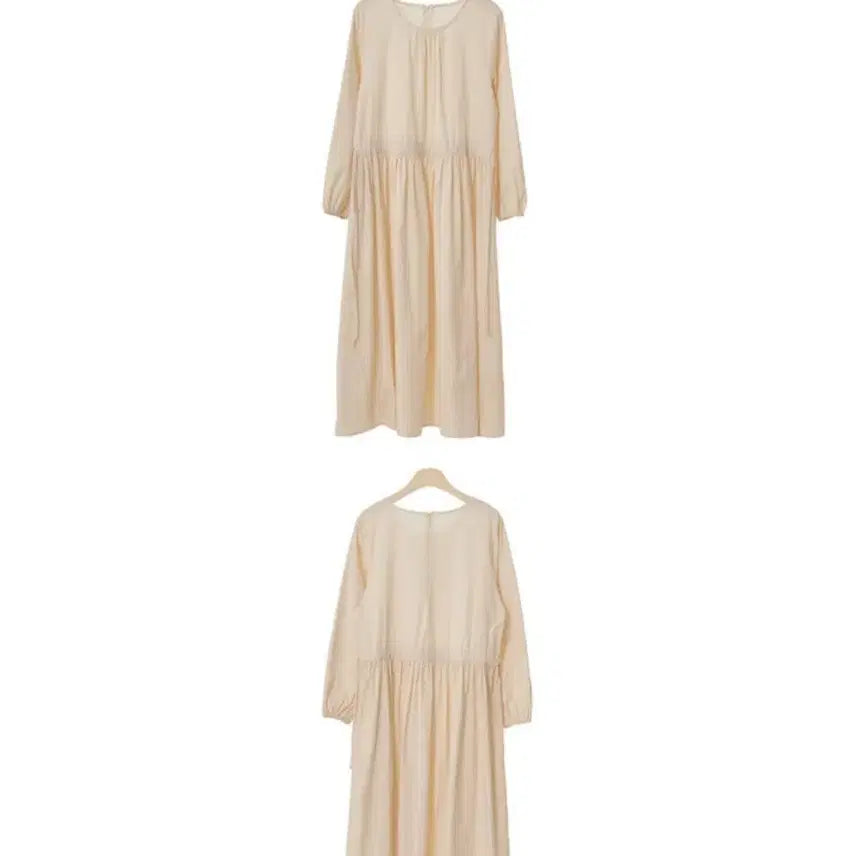 [BUNJANG] Cream Long Dress / 크림색 롱 원피스
