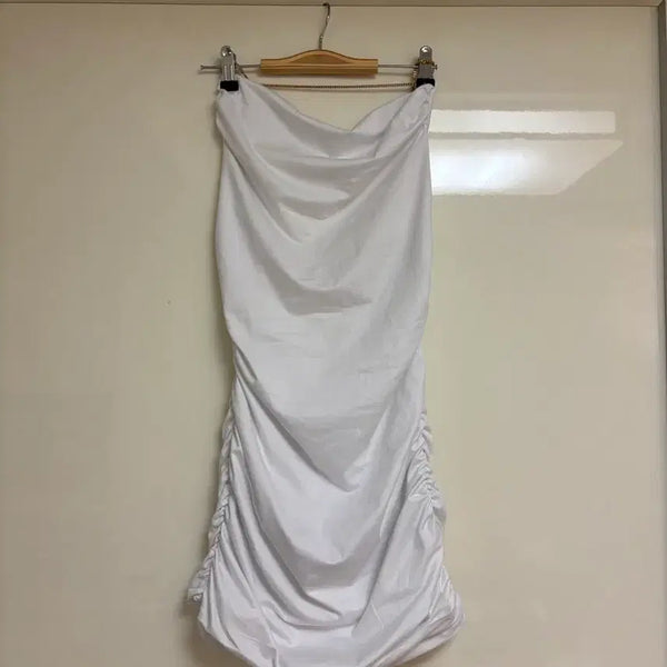 [BUNJANG] Your Rose Ribbed Shirring Mini Sleeveless Top Dress / 순느 미니 나시 탑원피스 유어로즈 잔느 히니크 히프나틱 에이블리 골지셔링