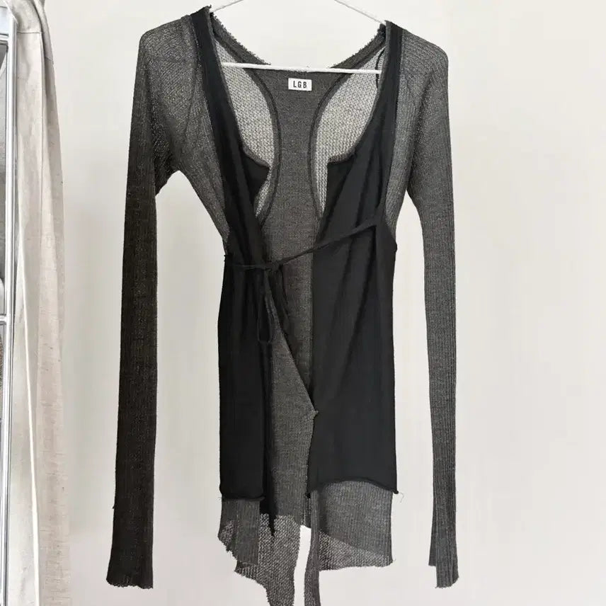 [BUNJANG] L.G.B. Archive Layered Cardigan Top / L.G.B. 아카이브 레이어드 가디건 탑
