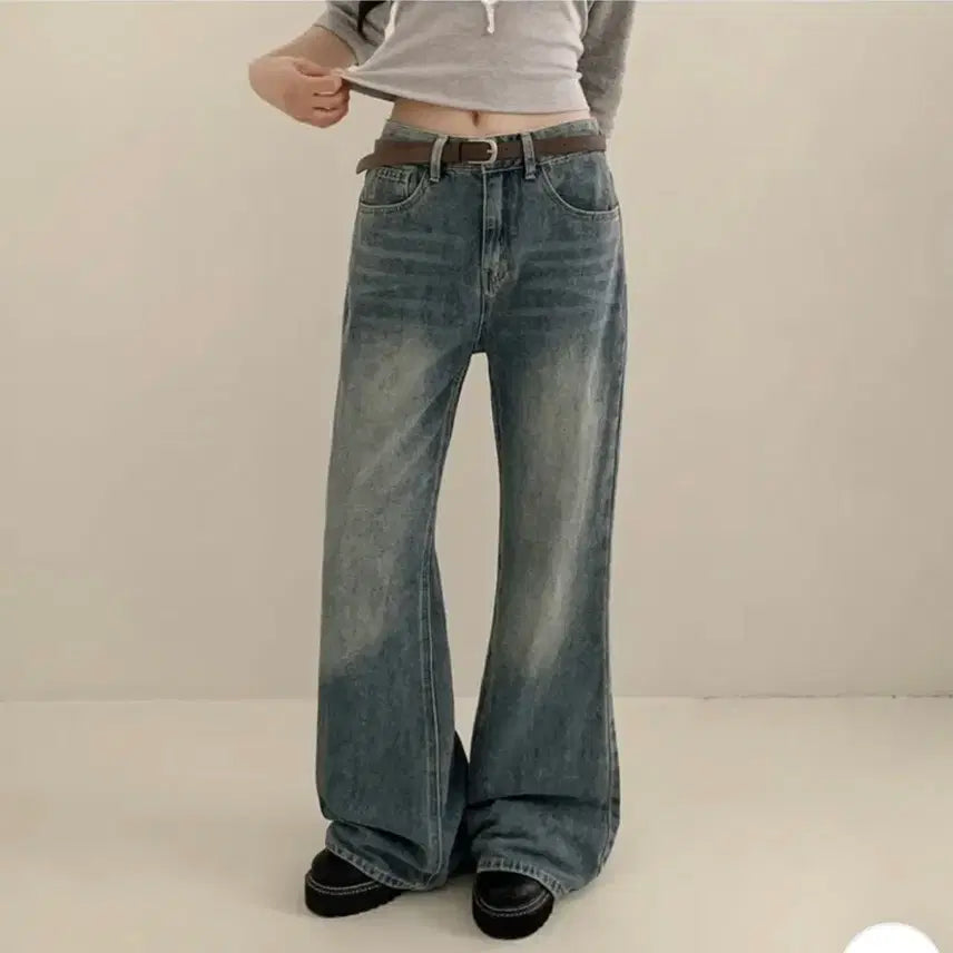 [BUNJANG] Hobby Cover Washed Bootcut Denim Jeans / 하비커버 워싱 부츠컷데님 정가2.6
