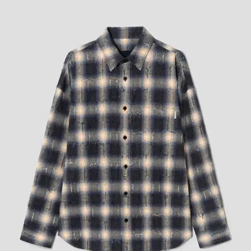 [BUNJANG] Juun.J Yellow Grid Checkered Shirt / [50] 준지 그리드 옐로 체크셔츠