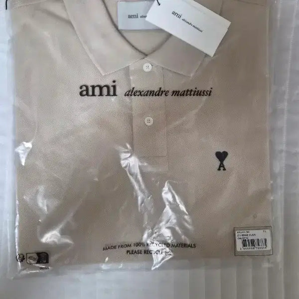 [BUNJANG] Polo Men's Short Sleeve Shirt Beige Clair L / (미개봉 새상품 L) 남성 아미 폴로 반팔 셔츠