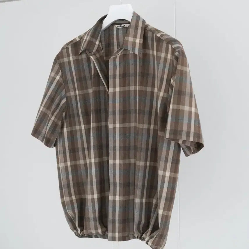 [BUNJANG] Orrery Super Fine Tropical Wool Check Shirt Brown / 오라리 슈퍼 파인 트로피컬 울 체크 셔츠 브라운 4