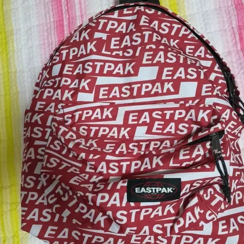 [BUNJANG] Eastpak Backpack Red Logo Pattern / 이스트팩 백팩