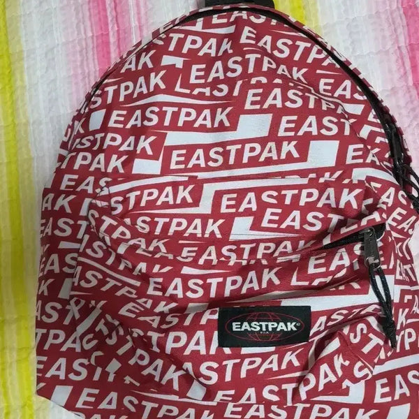 [BUNJANG] Eastpak Backpack Red Logo Pattern / 이스트팩 백팩