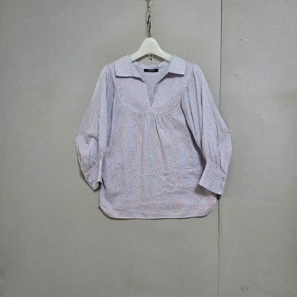 [BUNJANG] JILLSTUART Striped 7/10 Sleeve Blouse / 질스튜어드 줄무늬 7부소매 블라우스 55  n7317