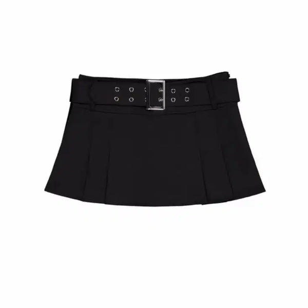 [BUNJANG] F kering Belted Mini Skirt / 포어링 belted mini skirt