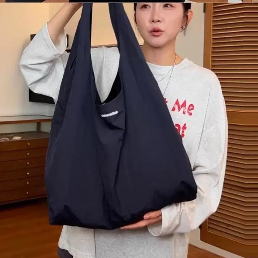 [BUNJANG] Navy Shopper Bag / 쇼퍼백 네이비
