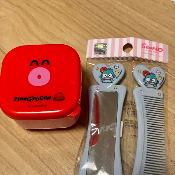 [BUNJANG] Hangyodon Microwave Container, Comb, and Mirror Set / 한교동 사유리 전자렌지 용기,빗,거울 일괄