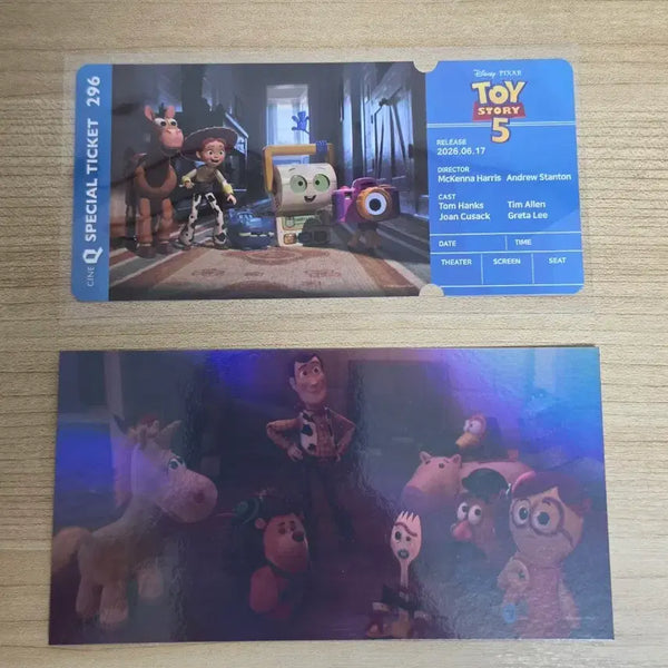[BUNJANG] Toy Story 5 CineQ Special Ticket & Postcard Set / 토이스토리 5 씨네큐 스페셜 티켓, 엽서