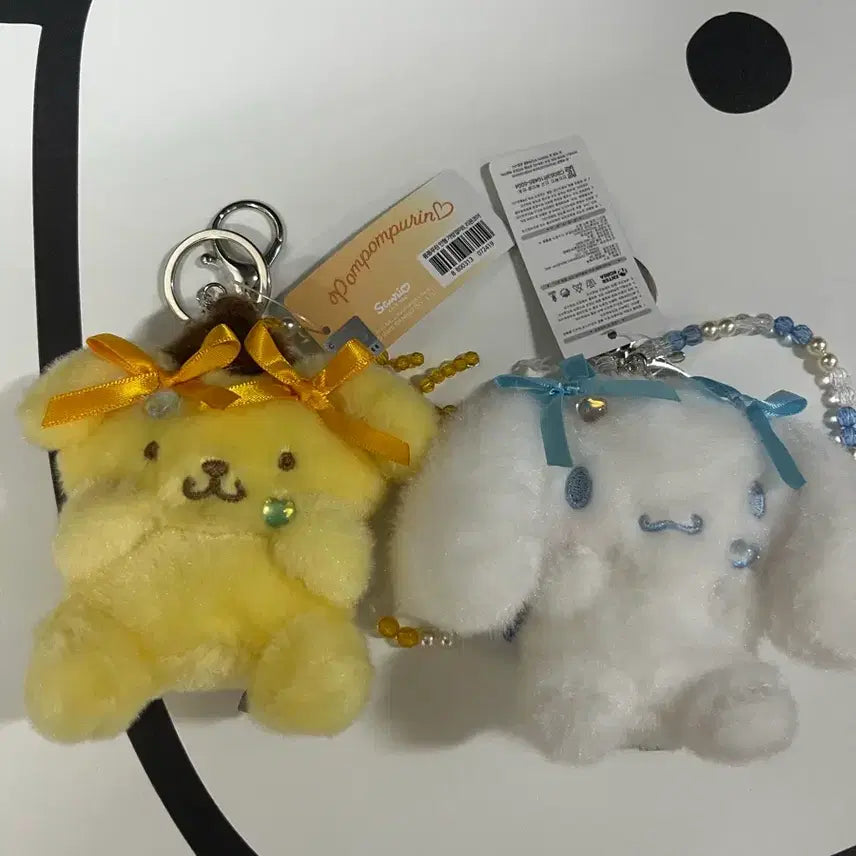 [BUNJANG] Sanrio Angel Ribbon Core Strap Doll Keychain / 산리오 엔젤 리본코어 스트랩 인형 키링
