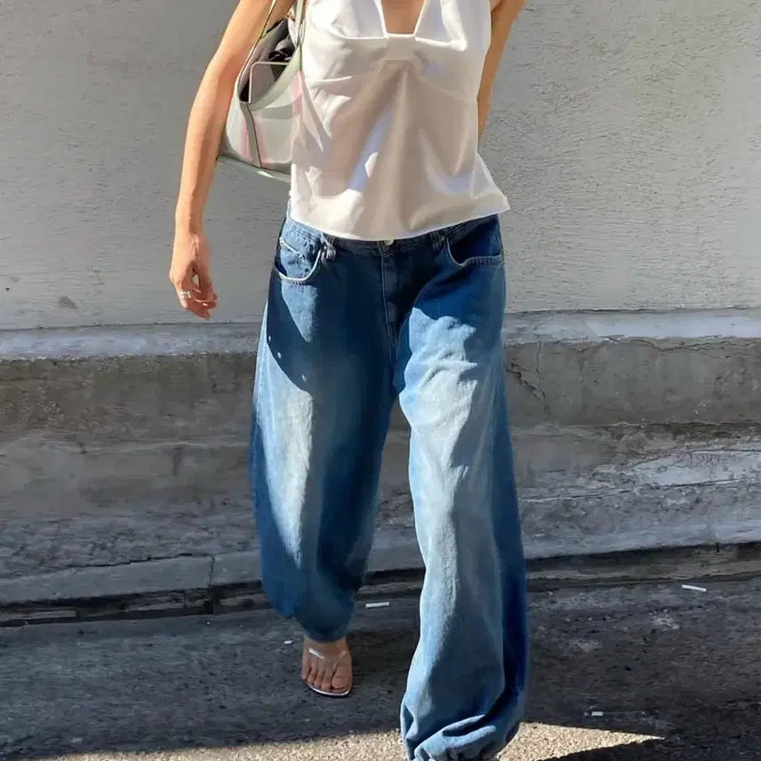 [BUNJANG] Balloon Wide Fit Denim Pants / <새상품> 벌룬 데님 팬츠