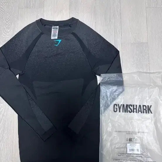 [BUNJANG] Gymshark Shadow Seamless Long Sleeve Black / 짐샤크 쉐도우 심리스 롱슬리브 블랙