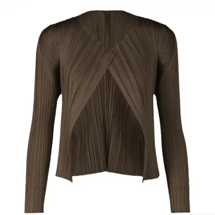 [BUNJANG] Pleats Please Cardigan Brown Size 5 / 플리츠플리즈 가디건 브라운