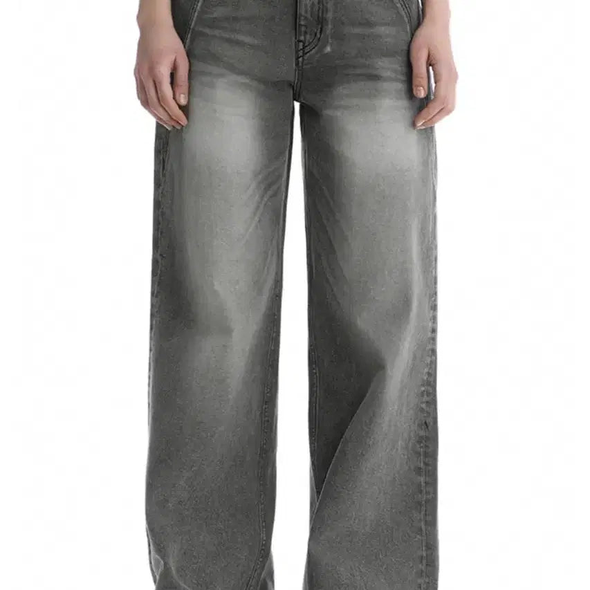 [BUNJANG] Trimingbird Low-Rise Denim Pants Gray / 트리밍버드 로우라이즈 데님