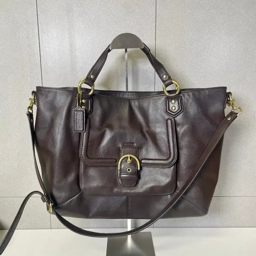 [BUNJANG] Coach Campbell Easy Mahogony Brown Leather Satchel Bag / 코치 캠벨 이지 마호가니 브라운 레더 사첼백
