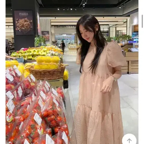 [BUNJANG] Puff Long Dress New / 퍼프 롱원피스 새상품