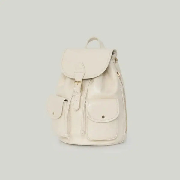 [BUNJANG] Archive J2U Cream Leather Backpack / 아카이브제이투유 크림 레더 백팩