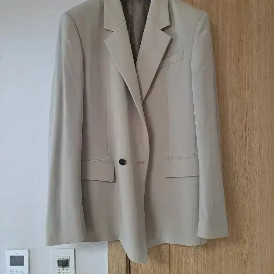 [BUNJANG] SYSTEM Double-Button Blazer Beige / [SYSTEM] 원버튼 베이지 더블자켓 105사이즈