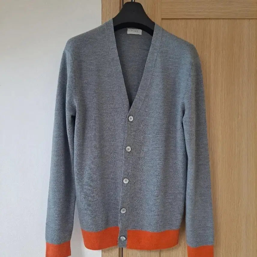 [BUNJANG] TIME HOMME Wool Hermes Color Block Cardigan / [TIME] 타임옴므 울 에르메스 배색 가디건 100