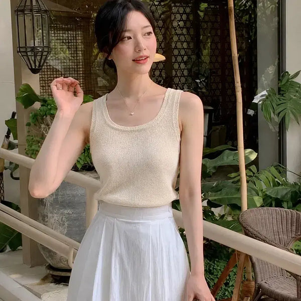 [BUNJANG] 98 Project Knit Tank Top Cream / 98 project 니트 나시(크림/FREE) 판매합니다.