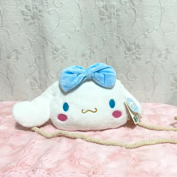 [BUNJANG] Cinnamoroll Plush Bag Blue Ribbon / 시나모롤 인형 가방 블루 리본