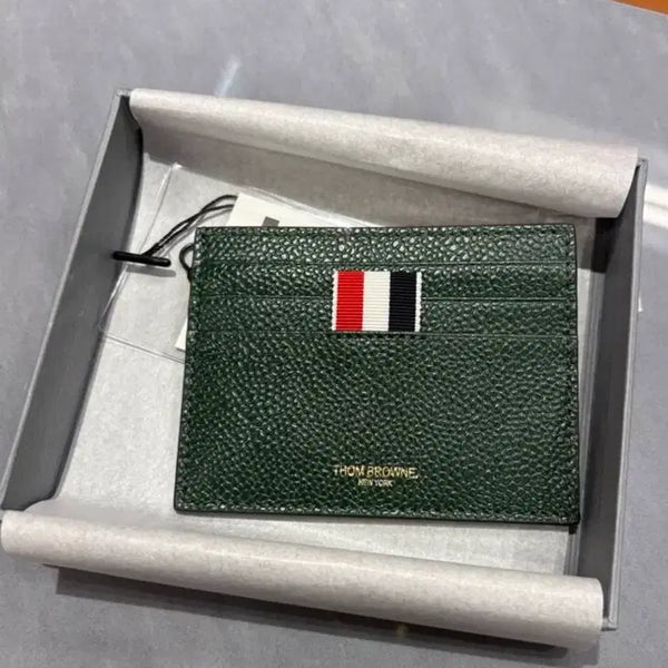 [BUNJANG] Thom Browne Green Card Holder / 톰브라운 녹색 카드 지갑 새상품