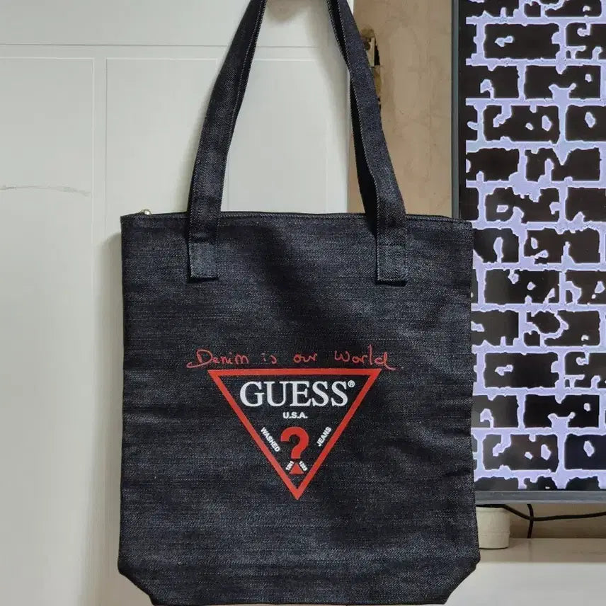 [BUNJANG] Guess Denim Mini Tote Bag / 게스 데님 미니 토트백