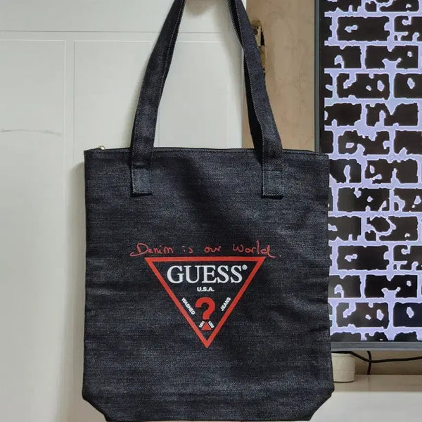 [BUNJANG] Guess Denim Mini Tote Bag / 게스 데님 미니 토트백
