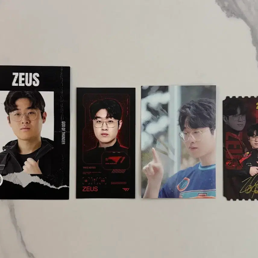 [BUNJANG] T1 Zeus Choi Woo-je Photocard & Postcard Bundle Set / (반택포) 롤 제우스 최우제 포토카드 엽서 굿즈 일괄