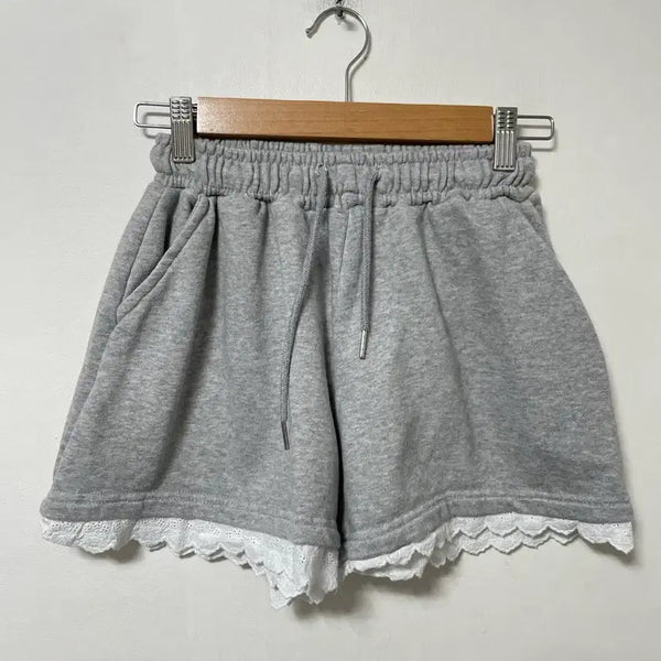 [BUNJANG] Baro Banding Lace Layered Banding Shorts / 55-66 Baro 스웻 밴딩 레이스 레이어드 밴딩 반바지 정품