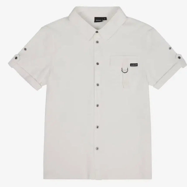 [BUNJANG] ARCAM Rolled-Up Shirt White Size 2 / 아캄 롤업 셔츠 화이트 2사이즈