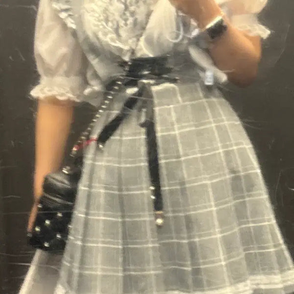 [BUNJANG] Secret Honey Blouse and Pleated Skirt Set / <세트> 시크릿 허니 반팔블라우스 레이스 플리츠 스커트