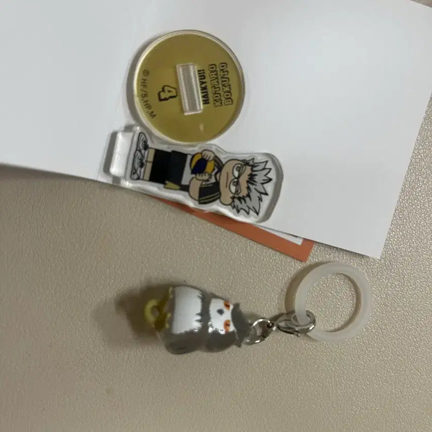 [BUNJANG] Haikyu!! Bokuto Koutarou Jirori Acrylic Stand & Connecting Charm Set / 하이큐!! 보쿠토 지로리 아크릴+연결 참 메지루시 일괄