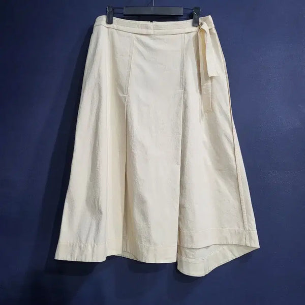 [BUNJANG] SJSJ Pintuck Flare Skirt Beige / 한섬 SJSJ 핀턱 스커트