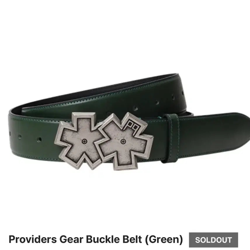 [BUNJANG] Providers Gear Buckle Belt Green / 프로바이더스 gear buckle belt green