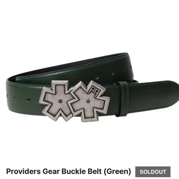 [BUNJANG] Providers Gear Buckle Belt Green / 프로바이더스 gear buckle belt green