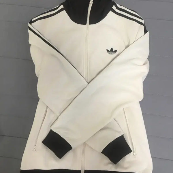 [BUNJANG] Adidas Track Top Jacket - Ivory & Brown / [정품]아디다스 져지 트랙탑 아이보리 브라운