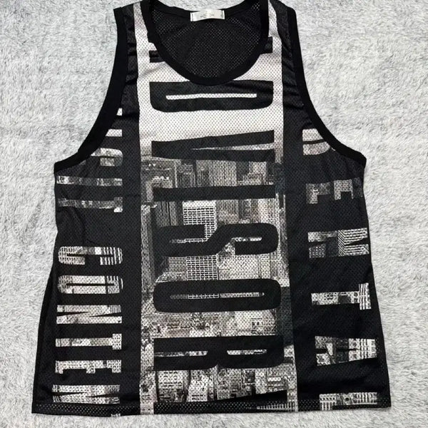 [BUNJANG] Urban Printing Sleeveless T-Shirt / 도시 프린팅 나시 티셔츠