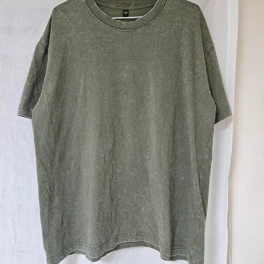 [BUNJANG] Pigment Oversized Short Sleeve T-Shirt Khaki / 오버핏 피그먼트 반팔티셔츠 카키