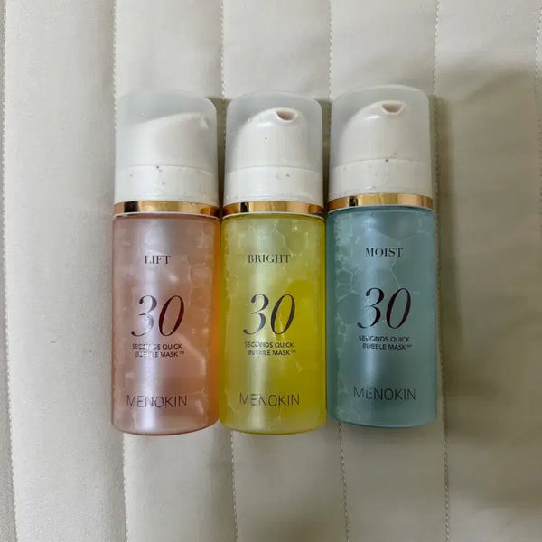 [BUNJANG] Menokin 30-Second Bubble Mask Set (Moist, Bright, Lift) / 메노킨 30초 버블 마스크 95ml 모이스트/브라이트/리프트