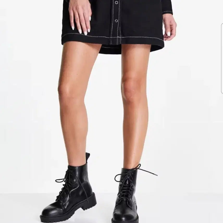 [BUNJANG] ASOS Lace-Up Ankle Boots Wide Fit / [새상품/240] ASOS 레이스업 앵클부츠 WIDE FIT