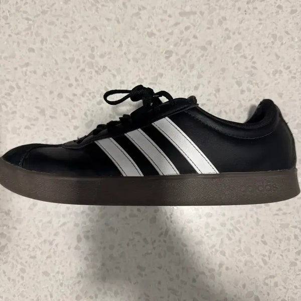 [BUNJANG] Adidas VL Court Base Core Black Sneakers (ID3715) Size 240 / 아디다스 VL 코트 베이스 코어 블랙 (ID3715) 240