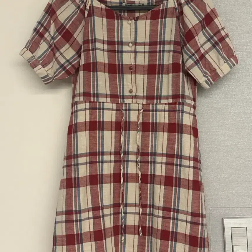 [BUNJANG] Mixxo Checkered Mini Dress / 미쏘 체크무늬 원피