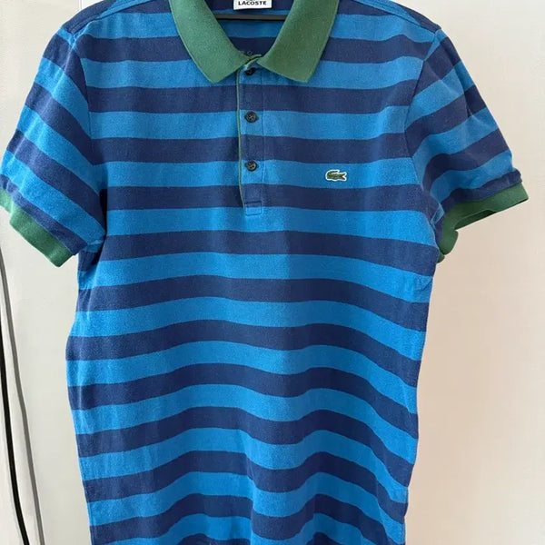 [BUNJANG] Lacoste Striped Collar T-Shirt Size 3 / 라코스테 스트라이프 카라티