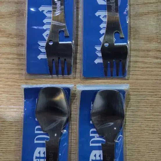 [BUNJANG] Camping Spoon and Fork Set (4 Pieces) / 캠핑용 숟가락포크 4개 세트