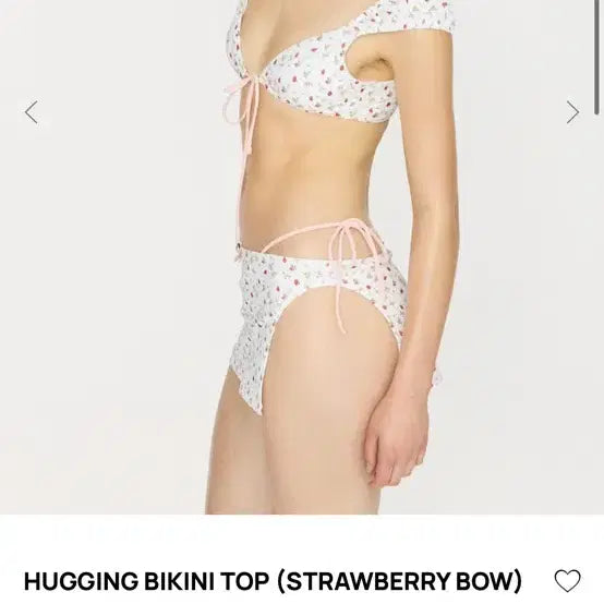 [BUNJANG] Glony Hugging Bikini Strawberry Bow Set / 글로니 허깅 비키니 스트로베리 보우